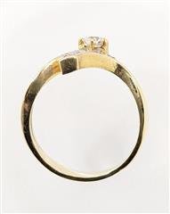 Lady's Diamond Fashion Ring 9 Diamonds .28 Carat T.W. 14K Yellow Gold 3.71g